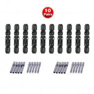 10 Pairs Solar Connectors Bar Pins 50A IP68 for PV Solar Panel Cable & Plug M/F