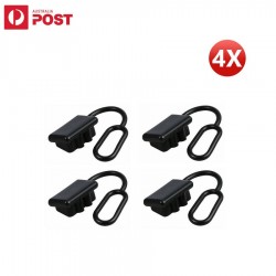 4x Black Dust Cap Cover 120AMP Anderson Style Plug Connectors Auto 4WD Caravan