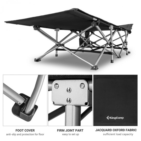 Folding Camping Cot Portable Heavy Duty Support 300 lbs Cots Folding Bed