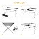 Camping Table Roll up Aluminum Folding Table Lightweight Large Portable Foldable