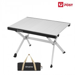 Small Camping Table Aluminum Roll-Up Beach Table Foldable Portable Picnic BBQ