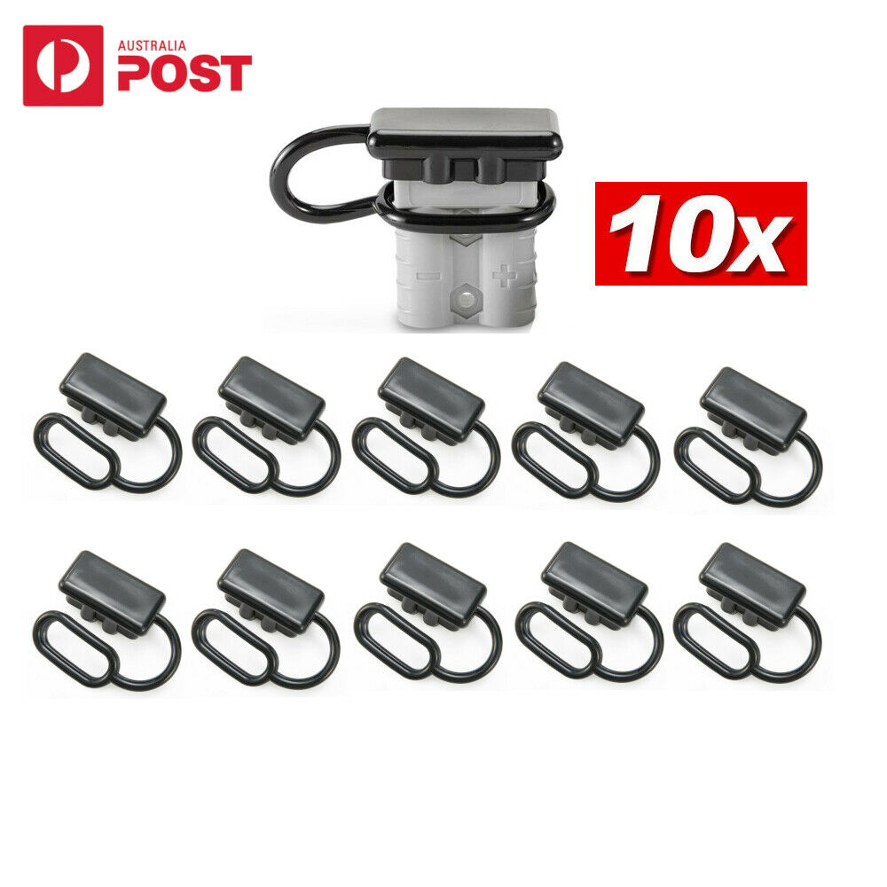 10X For Anderson Plug Cover Style Connectors 50AMP Battery Caravn Black Dust Cap