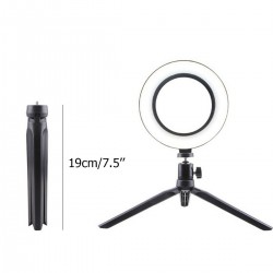 10 inch Dimmable LED Ring Light Tripod Stand Selfie Mini Circle Lamp Make Up
