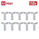 10x Grey T Bar handle for Anderson style plug connectors tool 50AMP 12-24v 6AWG