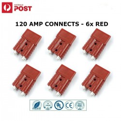 6x 120AMP Connectors Anderson Style Plug DC Power Solar Caravan 6AWG RED