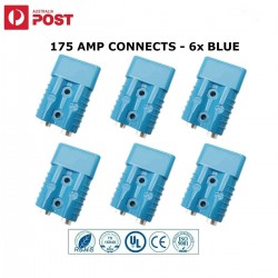 6x 175AMP Connectors Anderson Style Plug DC Power Solar Caravan 1/0 AWG BLUE