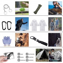 36 Emergency Survival Equipment Kit Sports Tactical Hiking Camping